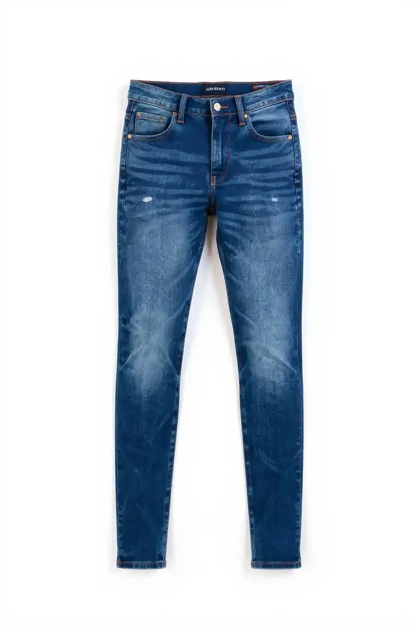 Straight Fit Dark Blue Dobby Jeans Supplier For Tunisia