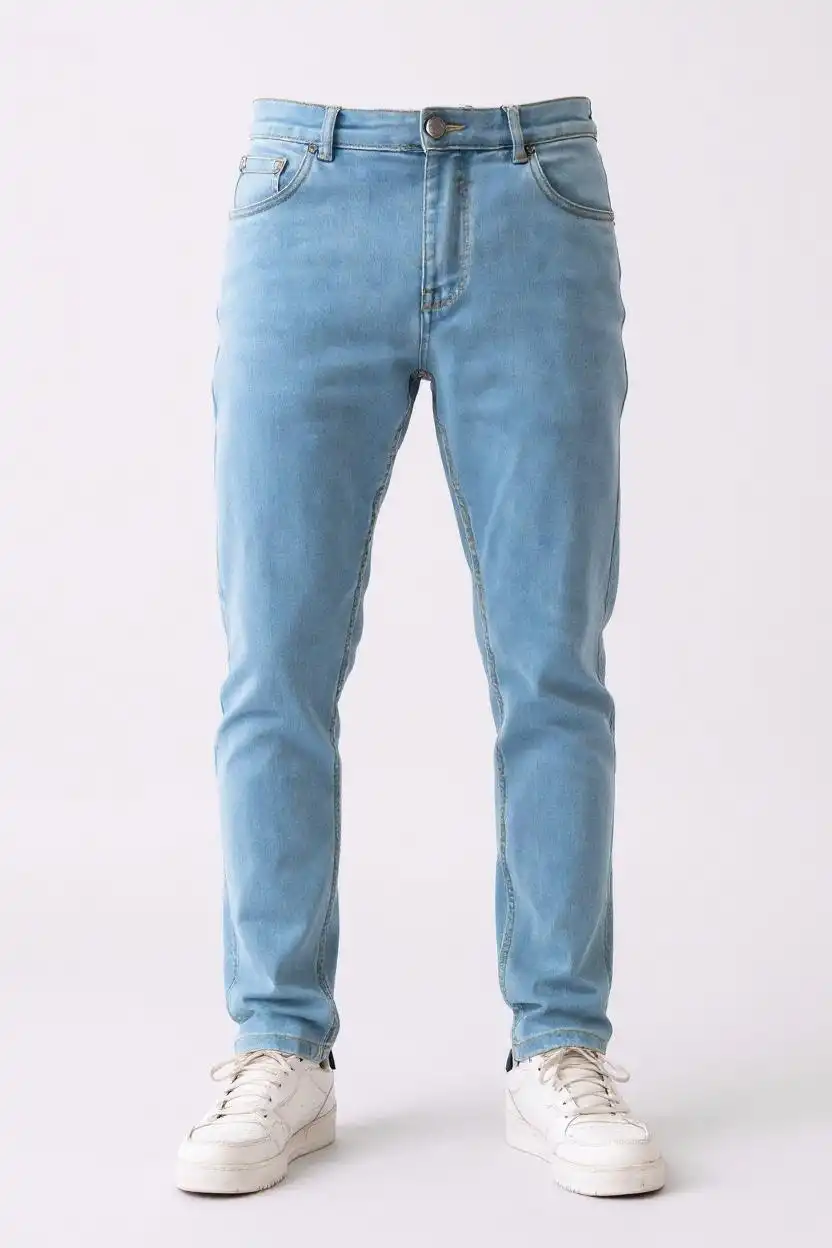 Top Factory Of Skinny Fit Light Blue Jeans For Italy